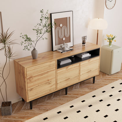 Dressoir – Ladekast – Opbergkast – Buffetkast – Kast – Modern Houten Design – 160x35x76 cm – Ruimtebesparend & Stevig