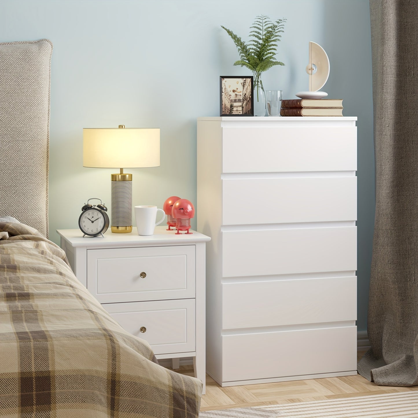 Ladekast – Opbergkast – Dressoir – Kast – Ladenkast – Wit – Grote Opbergcapaciteit – Duurzaam Hout
