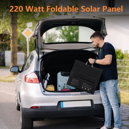 Opvouwbaar Zonnepaneel – Draagbaar Zonnepaneel – Solar Paneel – Mobiel Zonnepaneel – 200W Vermogen – Verstelbare Standaard