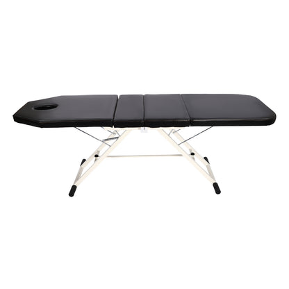 Massagetafel – Massagebank – Behandelingstafel – Spa Tafel – Schoonheidstafel – Inklapbaar & Draagbaar – Ergonomisch Gezichtsgat & 250 kg Draagvermogen – Zwart
