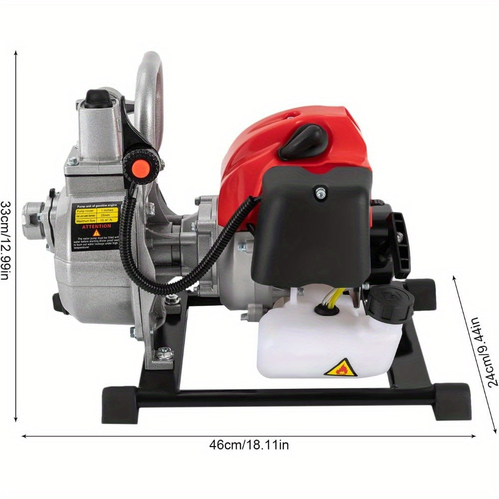 Waterpomp – Dompelpomp – Tuinpomp – Vuilwaterpomp – Besproeiingspomp – 43CC Benzine – Max 30M Opvoerhoogte – Lichtgewicht & Compact
