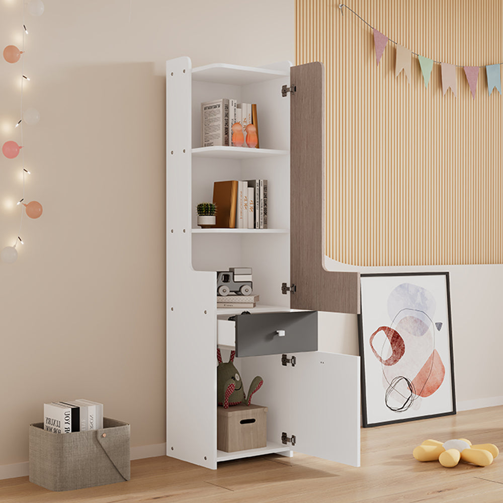 Boekenkast – Opbergkast – Vakkenkast – Kast – Dressoir – Meturen & Lades – Metalen Constructie – Compact Verticaal Design – 68,5 cm Hoog – 45 kg Draagvermogen