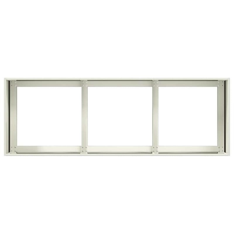 White Plant Pot Compatible for /Outdoor Use - Modern Rectangular Cold-Rolled Steel Planter with Painted, Lightweight Durable Garden Pot for Small Spaces, Balcony, (120x40x40cm) - Assembly, Quick Planting Setup