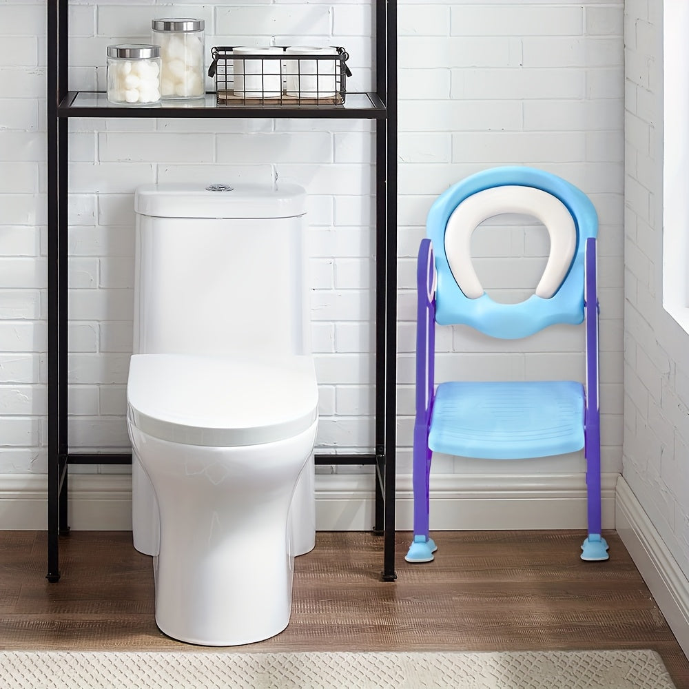Adjustable Toilet Step Stool 17-41cm - Universal for O/V/U Toilets | Mobility Aid for Seniors and Pets, Space-Saving