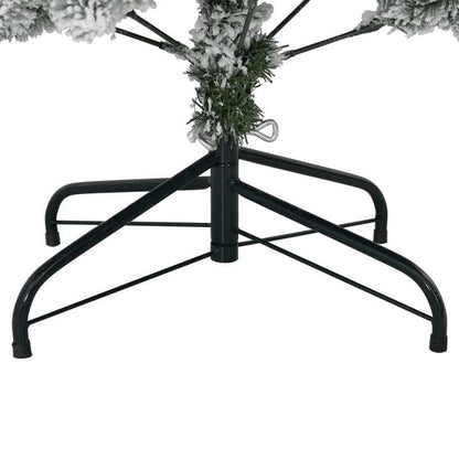 120cm (4ft) Full Snow-Covered Artificial Christmas Tree - Heavy Base Wide Standing Floor Tree for Living Room, Bedroom, Entryway - No Assembly Required, Realistic Winter Wonderland Decor - Easy Foldable Setup Holiday Decorati