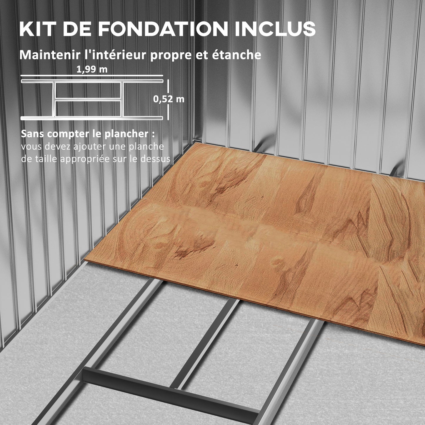 Tuinkast – Tuinberging – Tuinhuis – Tuinopslag – Tuinloods – Grijs Stalen Tuinkast – 2,5 m² Opbergruimte – Ventilatie & Dubbele Deur Met Slot