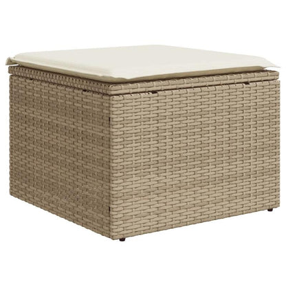 Loungeset – Tuinset – Loungesofa – Tuinmeubel – Modulair – Beige Kleur – Weerbestendig Poly Rattan – Stevig Metalen Frame