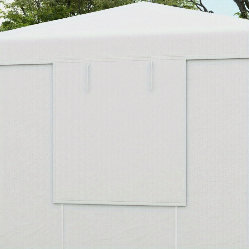 Waterdichte Vervangingsset Tuinpaviljoen – Overkapping Zeil – Dakzeil – Zijwanden – Bescherming – Waterdicht – Weerbestendig – Wit – Duurzaam – 2 Zijwanden inbegrepen