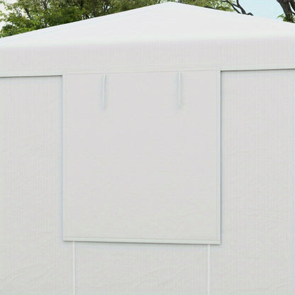 Waterdichte Vervangingsset Tuinpaviljoen – Overkapping Zeil – Dakzeil – Zijwanden – Bescherming – Waterdicht – Weerbestendig – Wit – Duurzaam – 2 Zijwanden inbegrepen