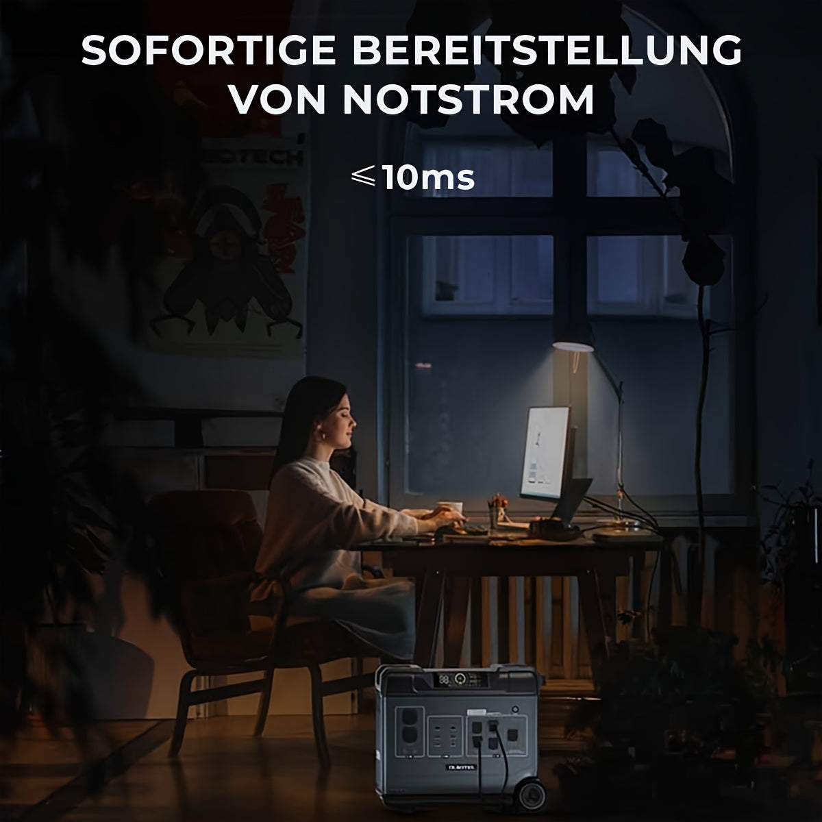 Powerstation – Zonne-energiecentrale – Draagbare Generator – Noodstroomvoorziening – Mobiele Stroomvoorziening – 5120Wh LiFePO4 Batterij – 2200W Continu Vermogen Met UPS-functie