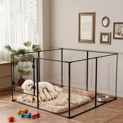 Hondenren – Puppyren – Hondenkennel – Hondenbench – Binnenren – 122x122 cm – Plexiglas – Modulair & Uitbreidbaar