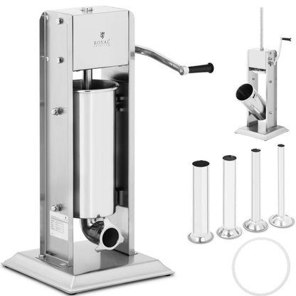 Worstenvuller – Worstenmaker – Worstmachine – Vleesvuller – Worstenautomaat – 5 Liter Inhoud – Roestvrij Staal