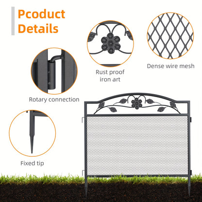 Tuinhek – Tuinafscheiding – Hekwerk – Gaashek – Metalen Paneel – Set van 5 – 80x80 cm – Stevig en Weerbestendig