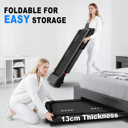 1 VOWVIT 3-in-1 Home Treadmill | High Performance up to 12 km/h, Dual LED Display, 12 Programs, Remote Control, Foldable, APP-Compatible, Aluminum Alloy, Power Supply 220V-240V, Without Battery