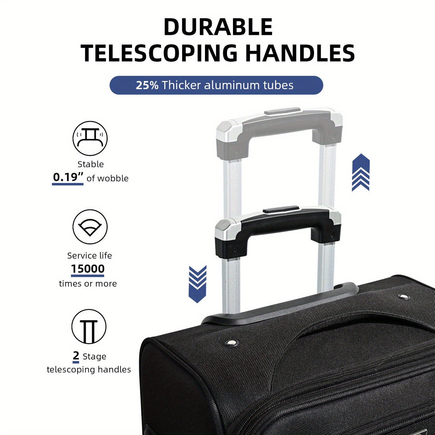 Reiskoffer – Bagage – Kofferset – Trolley – Handbagage – Silvery Grijs – Krasbestendig & Duurzaam – 3-Delige Set Met 360° Zwenkwielen