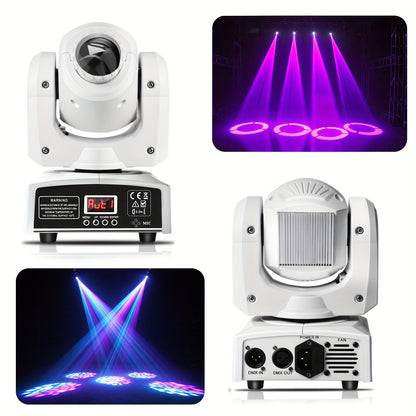 Movinghead Verlichting – LED Moving Head – DJ Licht – Disco Spot – Podiumverlichting – 2x120W RGBW LED – 8 Gobo Patronen – DMX Besturing – Draaibare Kop 540° X-as