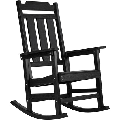 Schommelstoel Buiten – Schommelstoel Tuin – Patio Stoel – Veranda Stoel – Balkon Stoel – Weerbestendig HIPS Materiaal – Ergonomisch Comfort Met 5° Hellingshoek