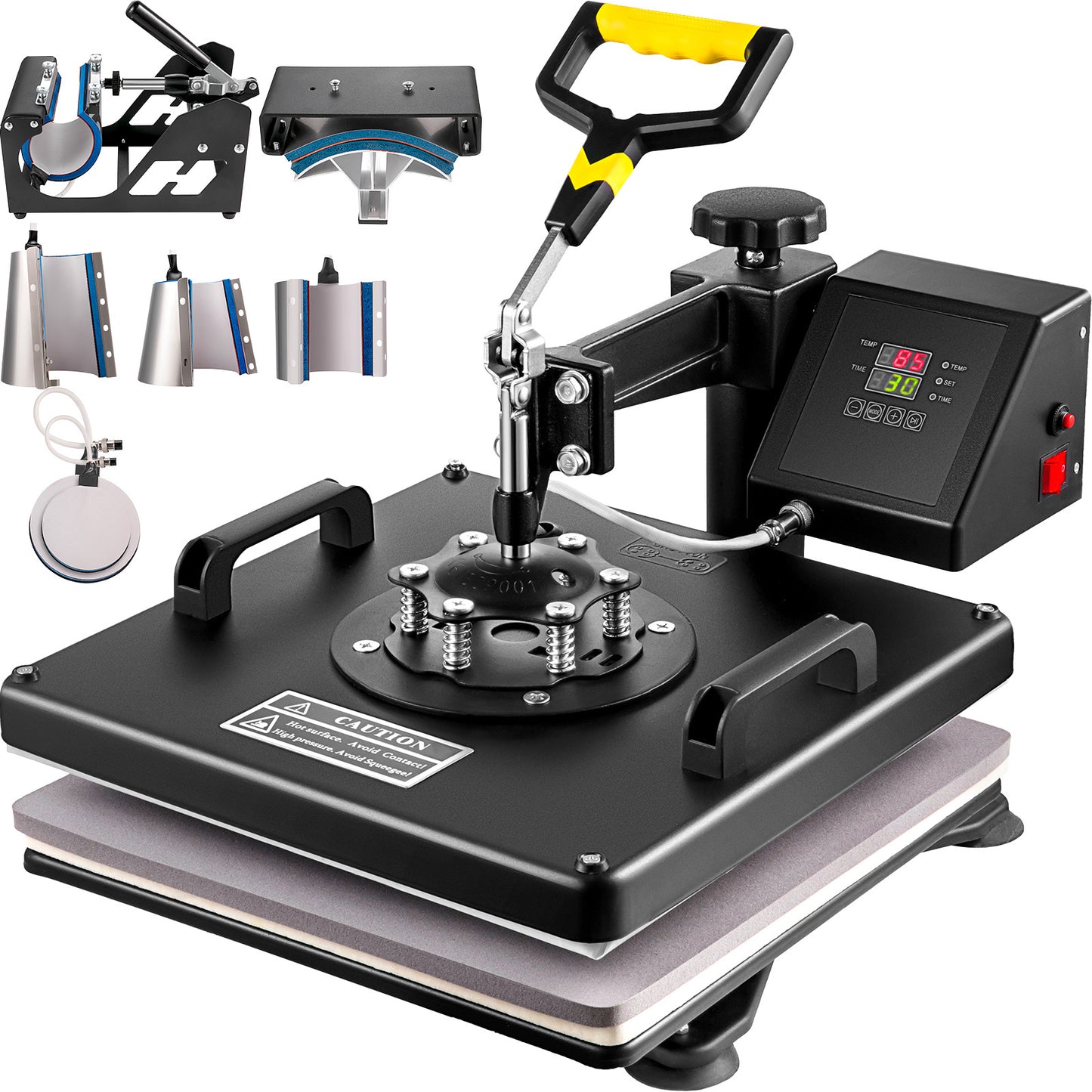 Transferpers – Hittepers – Heat Press – Warmtepers – Drukpers – 38x38 cm Verwarmingsoppervlak – 1800W Snelle Verwarming