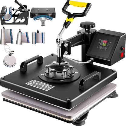 Transferpers – Hittepers – Heat Press – Warmtepers – Drukpers – 38x38 cm Verwarmingsoppervlak – 1800W Snelle Verwarming