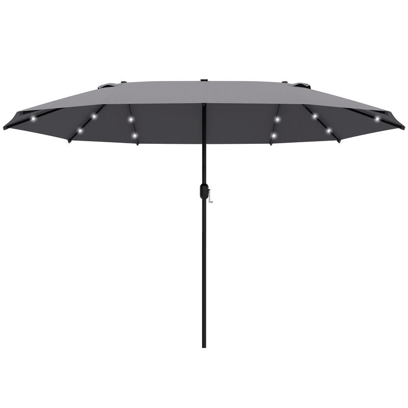 Grote Tuinparasol – Rechthoekige Parasol – Terrasparasol – Balkonparasol – Zwembadparasol – Stevig Stalen Frame – 440x260 cm – Handmatige Slingerbediening – Waterafstotende Stof