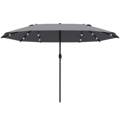 Grote Tuinparasol – Rechthoekige Parasol – Terrasparasol – Balkonparasol – Zwembadparasol – Stevig Stalen Frame – 440x260 cm – Handmatige Slingerbediening – Waterafstotende Stof