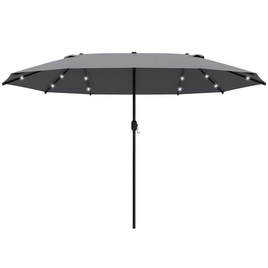 Grote Tuinparasol – Rechthoekige Parasol – Terrasparasol – Balkonparasol – Zwembadparasol – Stevig Stalen Frame – 440x260 cm – Handmatige Slingerbediening – Waterafstotende Stof