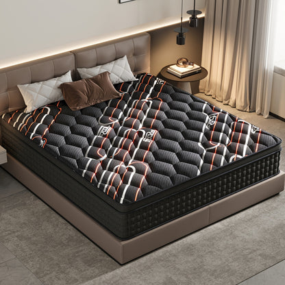 Veermatras – Pocketveringmatras – Traagschuimmatras – 7-Zones Matras – Verstelbaar Matras – 90x200x25 cm – Versterkte Pocketvering – Brandwerend & Allergievriendelijk