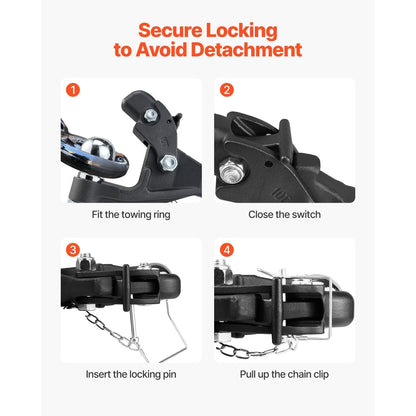 Pintle Hitch – Aanhangerkoppeling – Trekhaak – Koppeling – Haak – Hoogwaardig Staal – Maximaal Trekvermogen 9070 kg