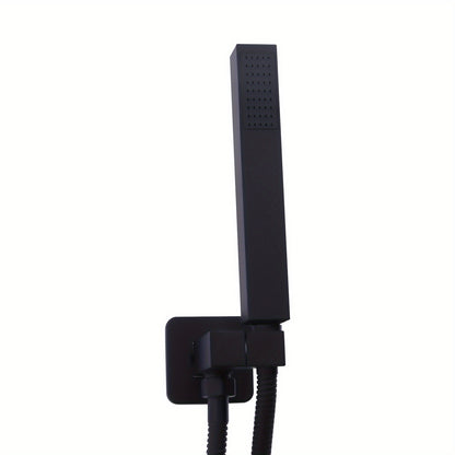 Black concealed showerhead shower set