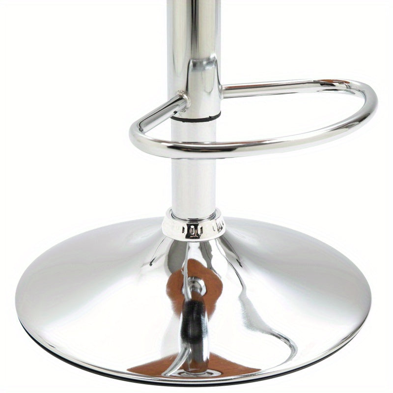 Barstoel – Barkruk – Barstoel Kruk – Keukenstoel – Barkrukken Set – Verstelbaar In Hoogte – 360° Draaibaar – Zwart Kunstleer – Met Rugleuning En Voetsteun – Max 120 kg – 46x53,5x85-106 cm