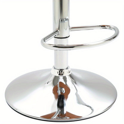 Barstoel – Barkruk – Barstoel Kruk – Keukenstoel – Barkrukken Set – Verstelbaar In Hoogte – 360° Draaibaar – Zwart Kunstleer – Met Rugleuning En Voetsteun – Max 120 kg – 46x53,5x85-106 cm