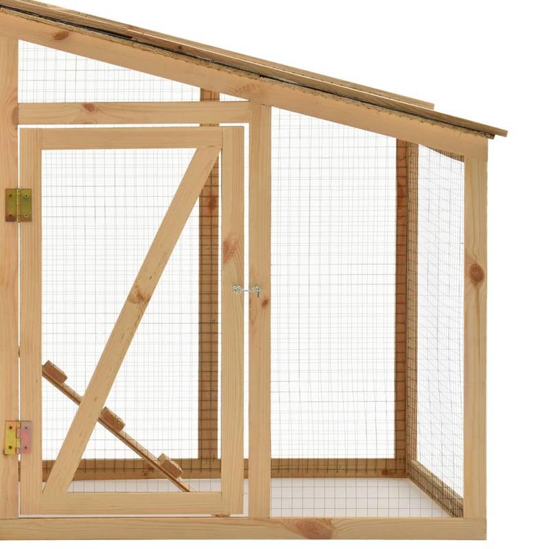 Kippenhok – Houten Kippenren – Kippenhok Buiten – Kippenhuis – Kippenkooi – Gemaakt Van Massief Vurenhout – Afmetingen 178x67x92 Cm