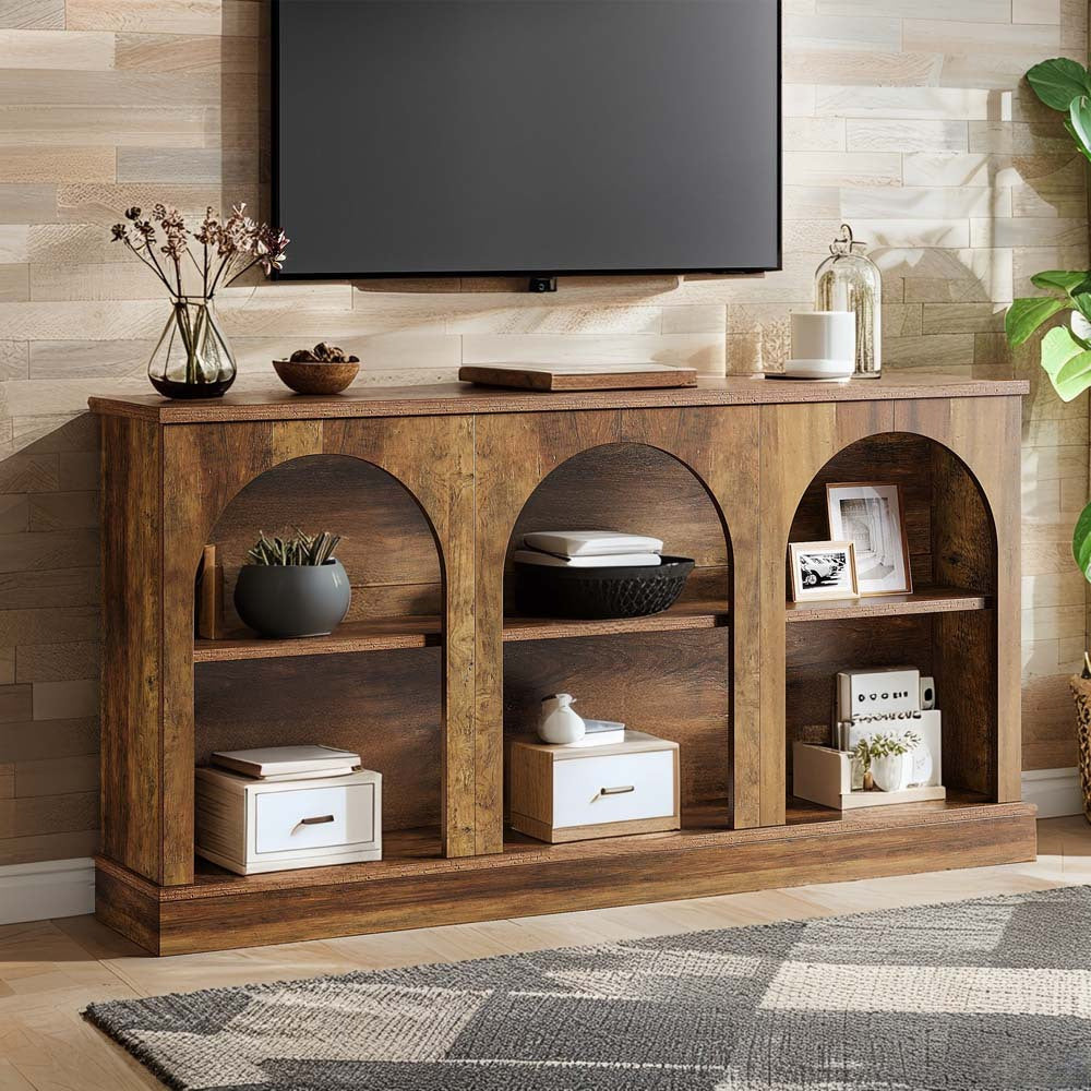 Sidetable – Consoletafel – Wandtafel – Haltafel – Dressoir – 160 cm breed – Houtvezelplaat & massief houten frame