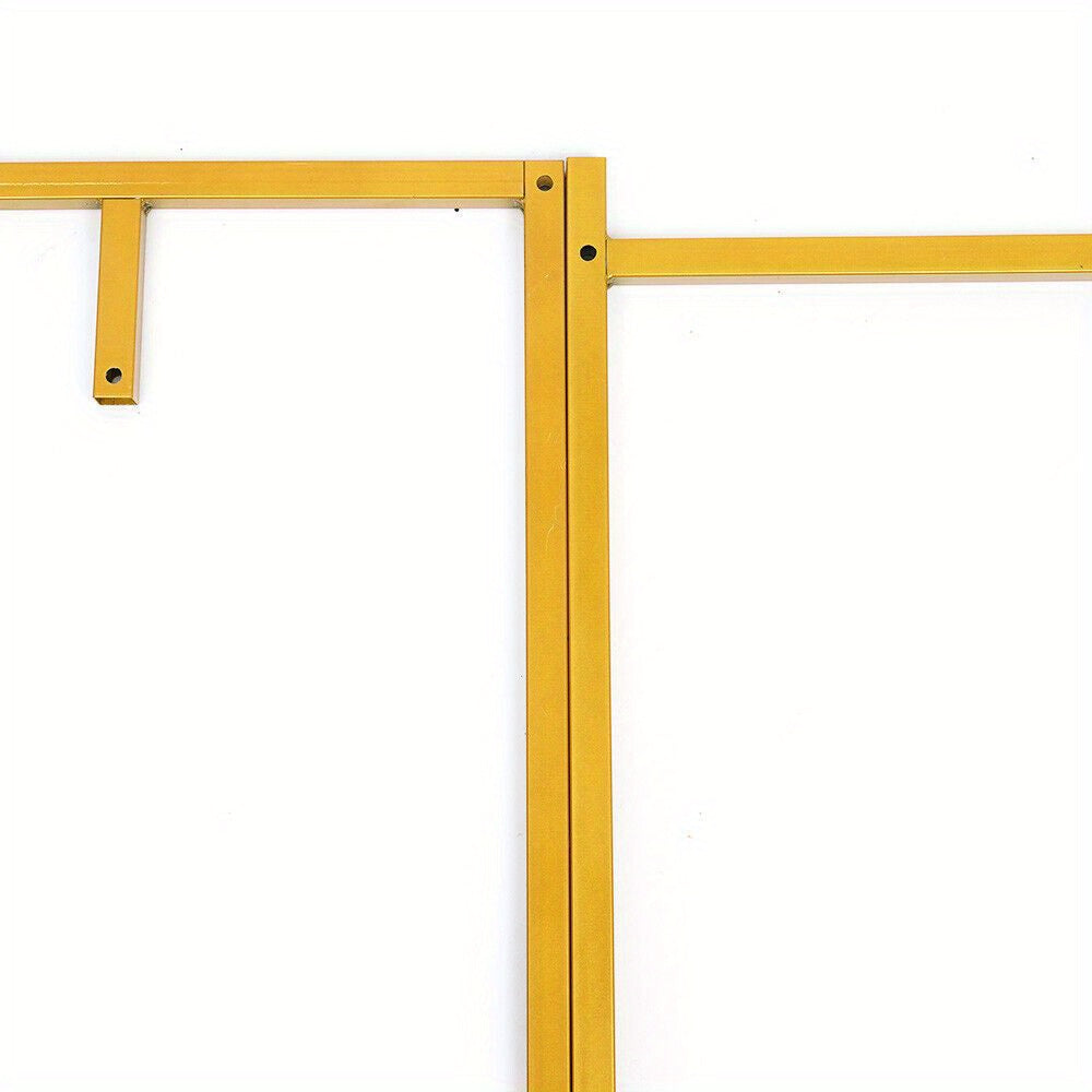 Gouden Kledingrek – Kledingstandaard – Kledinghanger – Garderoberek – Vrijstaand Rek – Metalen Frame – 190,5 cm Hoog – Planken Tot 22,68 kg Draagvermogen