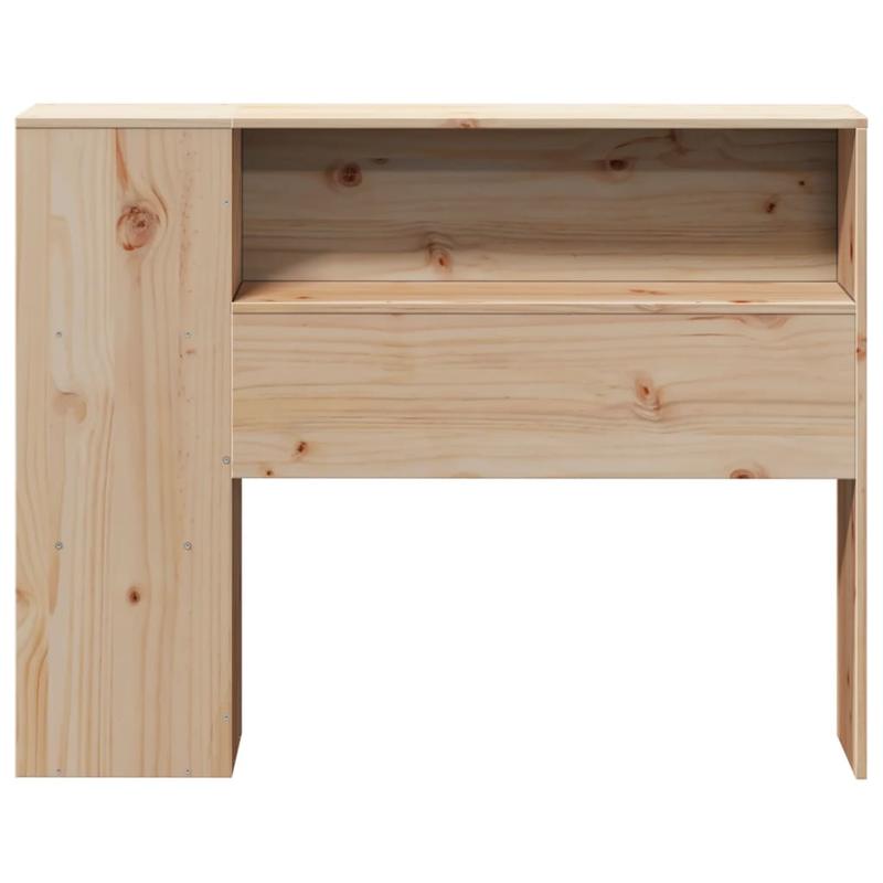 Hoofdeinde – Bedpaneel – Slaaphouten Paneel – Bedombouw – Bedframe Hoofdsteun – Massief Dennehout – Opbergruimte Ingebouwd – 75 cm Hoogte