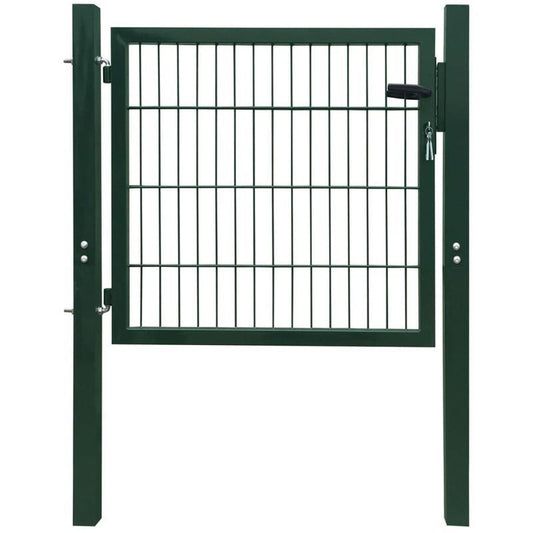Heavy-Duty Metal Garden Gate, 105x150cm, Green Fence for Patio and Yard, Outdoor Decorative Barrier, Yard Enclosure | Decorative Garden Fence | Easy Hang Design, Yard Divider, Outdoor Fencing, Modern Garden Gate, Elegant Barrier, Weatherresistant