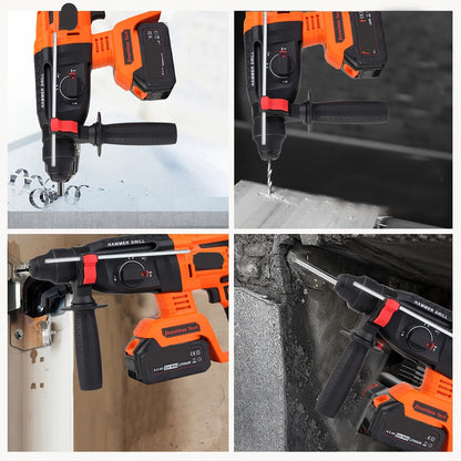 Accu Klopboor – Draadloze Boormachine – Klopboor – Hamerboor – Schroefboor – 2 X 4.0Ah Accu – 360° Verstelbare Handgreep