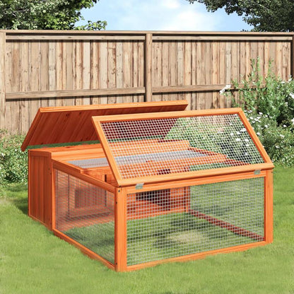 Konijnenhok – Konijnenren – Konijnenkooi – Knaagdierkooi – Dierenverblijf – Massief Grenenhout – Goede Ventilatie – Ruim 117,5x97x47,5 cm