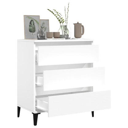 Sideboard 60x35x70cm bewerkt wood wit Removable storage practical