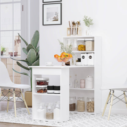 Bureau – Bureautafel – Computertafel – Werktafel – Schrijftafel – Wit – Compact Ontwerp – 6 Opbergvakken