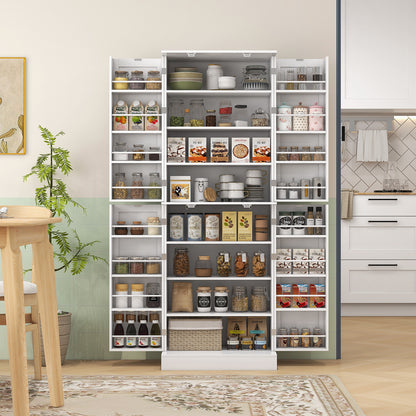 Keukenkast – Buffetkast – Voorraadkast – Opbergkast – Kast – Wit – Verstelbare Planken – Anti-kantel Veiligheidssystemen