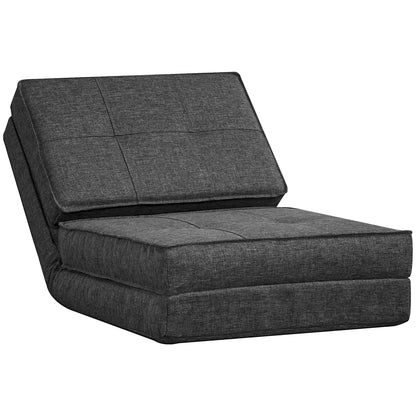 Verstelbare Loungestoel – Relaxstoel – Fauteuil – Chaise Longue – Slaapstoel – 5 Verstelbare Posities – Hoogwaardig 28D Schuim – Grijze Linnenstof