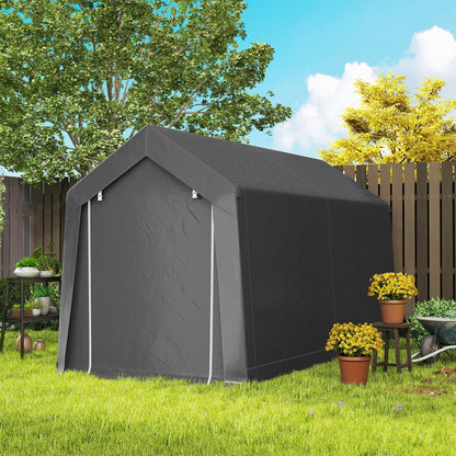 Weerbestendige Tuinkas – Kweektent – Plantenkas – Groeitent – Serre – Donkergrijs – Stevig Staalframe – UV- En Waterbestendige Hoes – Ventilatieraam – 210x360x235 cm