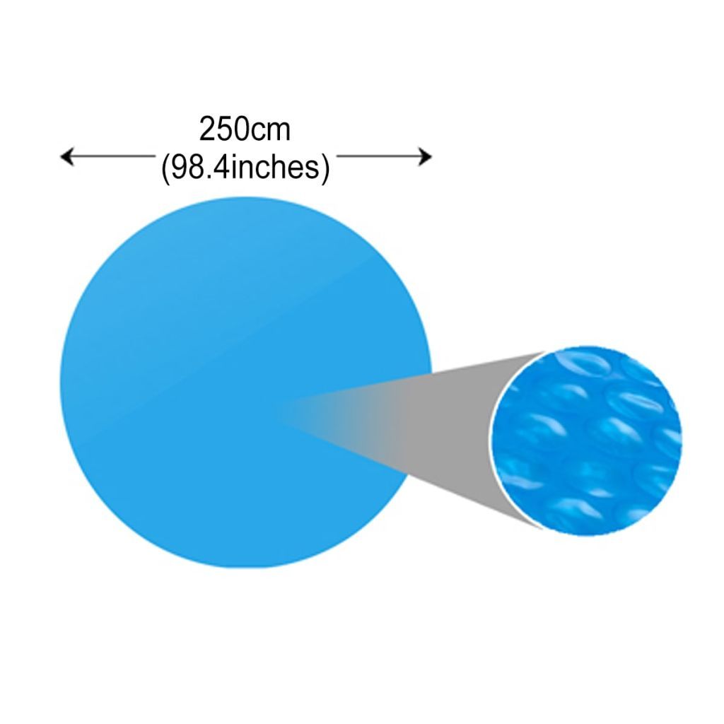 Zonne-zwembadafdekking – Zwemabdeckung – Zwembadfolie – Poolcover – Rond Afdekkleed – Diameter 250 cm – Dicht Geweven Polyethyleen Met Luchtbelletjes
