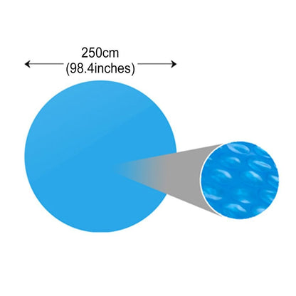 Zonne-zwembadafdekking – Zwemabdeckung – Zwembadfolie – Poolcover – Rond Afdekkleed – Diameter 250 cm – Dicht Geweven Polyethyleen Met Luchtbelletjes