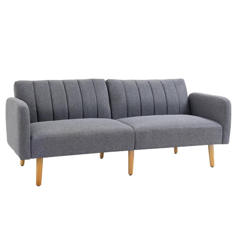 2-zits Slaapbank – Slaapbankje – Bedbank – Sofa Bed – Logeerbank – Rubberhout Frame – Ruimtebesparend Compact Design
