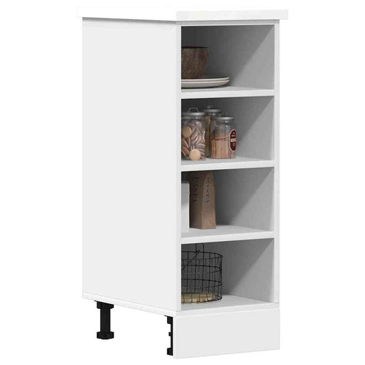 Keukenkastje – Keukenonderkast – Opbergkast – Keukenmeubel – Buffetkast – Compact Formaat – Verstelbare Planken – Wit Kunststof