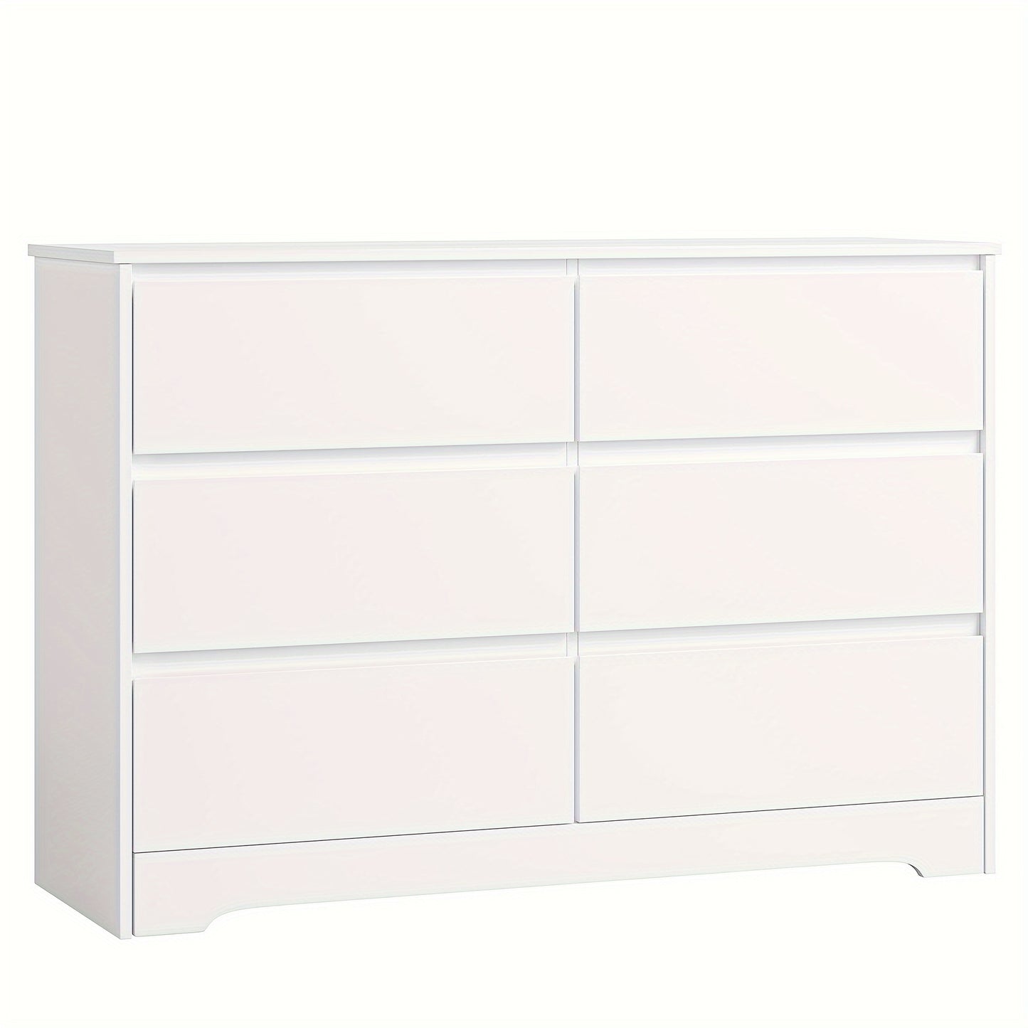 Dressoir – Ladekast – Opbergkast – Kast – Buffetkast – Wit MDF – 6 Ruime Lades