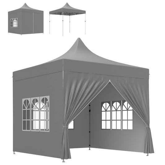 Partytent – Tuinpaviljoen – Easy Up Tent – Feesttent – Vouwtent – 3x3 Meter – Waterdicht Polyester – Verstelbare Hoogte