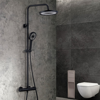 Traditional thermostatic shower set with bathtub and shower system